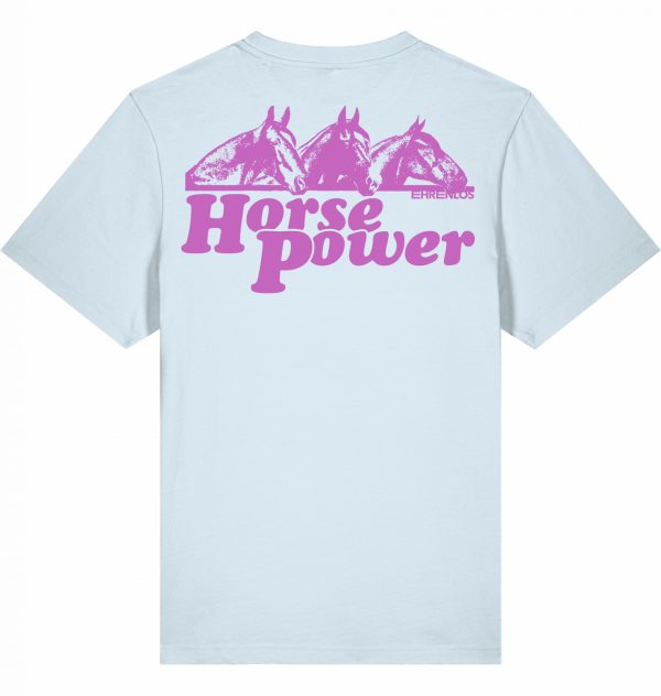 ehrenlos shirt | horse power purple front & back