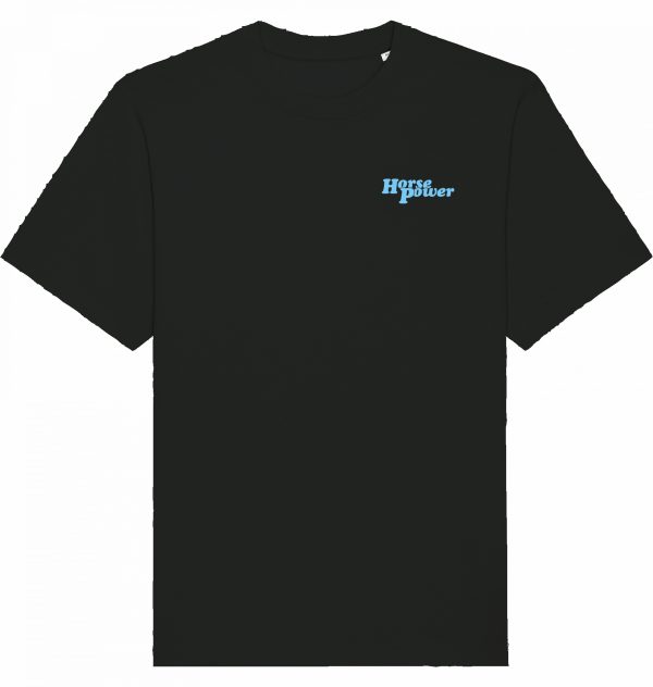 ehrenlos shirt | horse power blue front & back